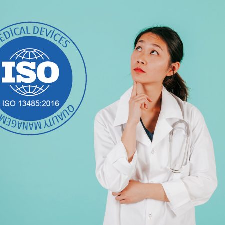doctor-thinking-with-ISO-13485:2016-logo